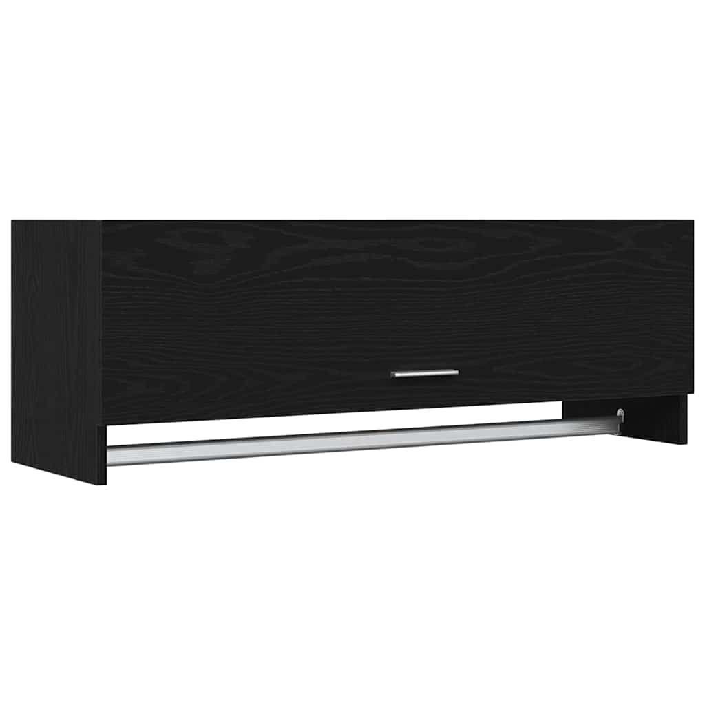 Kledingkast Zwart Eiken 100 x 32,5 x 35 cm Bewerkt hout is nu te koop bij PeponiXL, paradijselijk wonen!