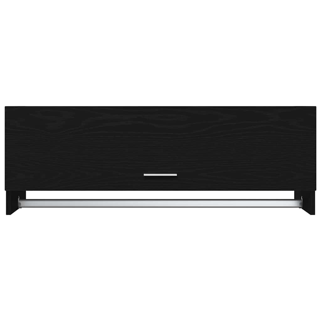 Kledingkast Zwart Eiken 100 x 32,5 x 35 cm Bewerkt hout is nu te koop bij PeponiXL, paradijselijk wonen!