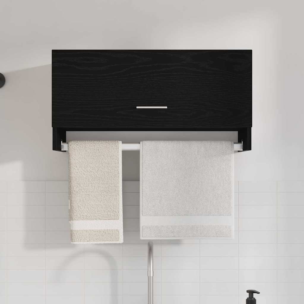 Kledingkast met lade Zwart Eiken 70 x 32,5 x 35 cm Bewerkt hout is nu te koop bij PeponiXL, paradijselijk wonen!