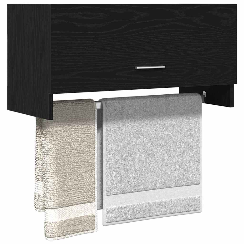 Kledingkast met lade Zwart Eiken 70 x 32,5 x 35 cm Bewerkt hout is nu te koop bij PeponiXL, paradijselijk wonen!