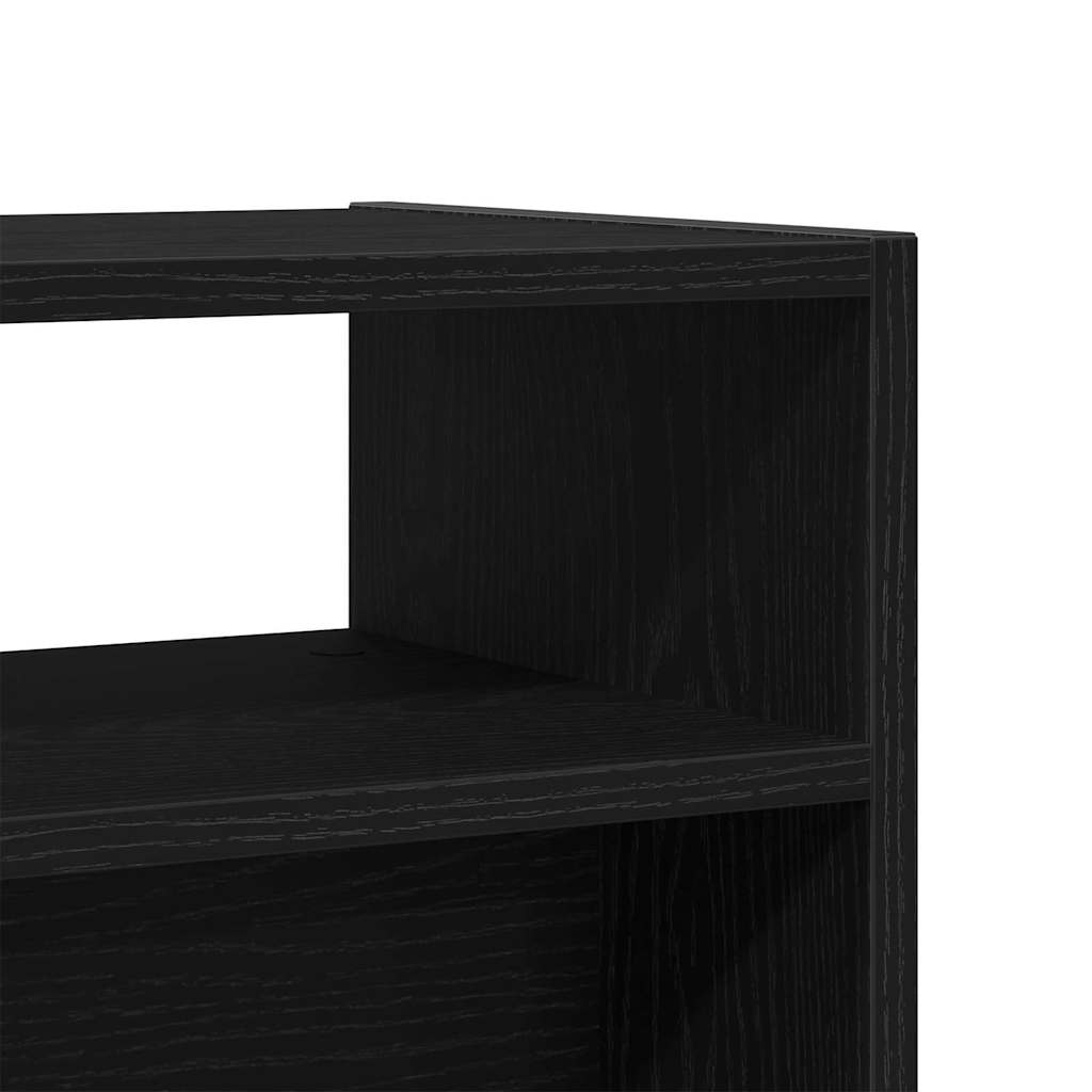 Wandtafel Zwart Eiken 78 x 30 x 80 cm Bewerkt hout is nu te koop bij PeponiXL, paradijselijk wonen!
