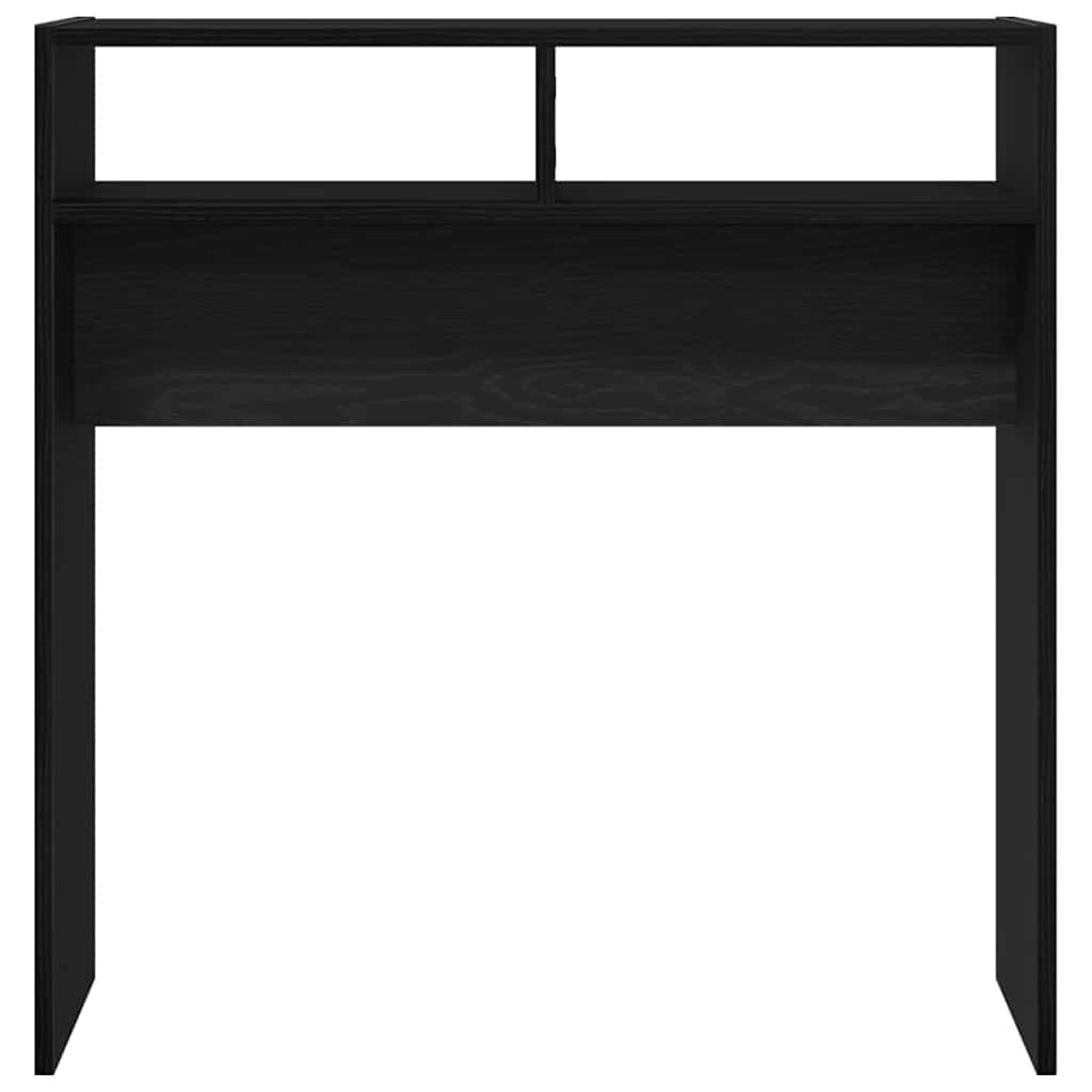 Wandtafel Zwart Eiken 78 x 30 x 80 cm Bewerkt hout is nu te koop bij PeponiXL, paradijselijk wonen!