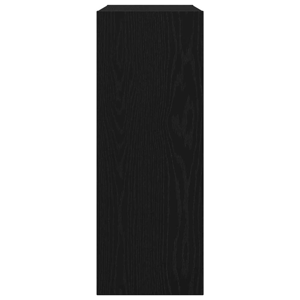 Wandtafel Zwart Eiken 78 x 30 x 80 cm Bewerkt hout is nu te koop bij PeponiXL, paradijselijk wonen!