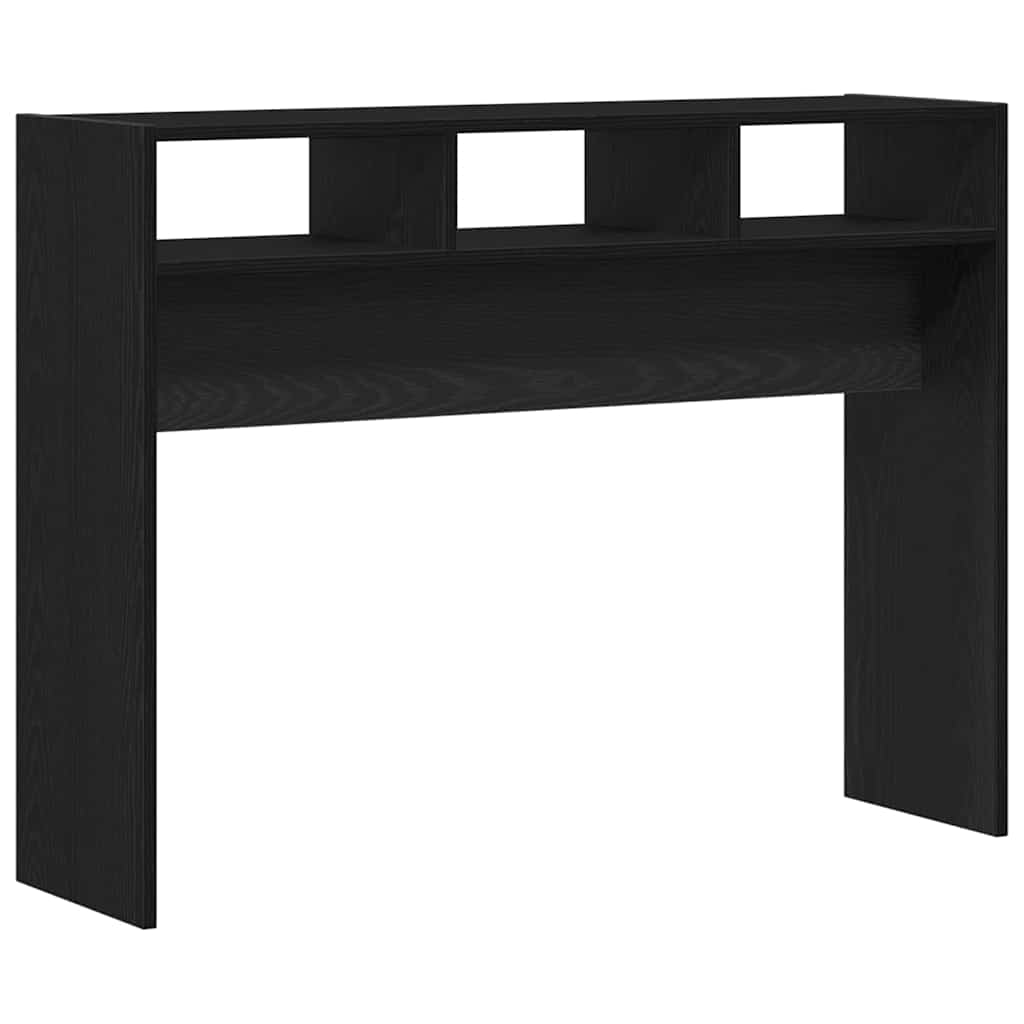 Wandtafel Zwart eiken 105 x 30 x 80 cm Bewerkt hout is nu te koop bij PeponiXL, paradijselijk wonen!