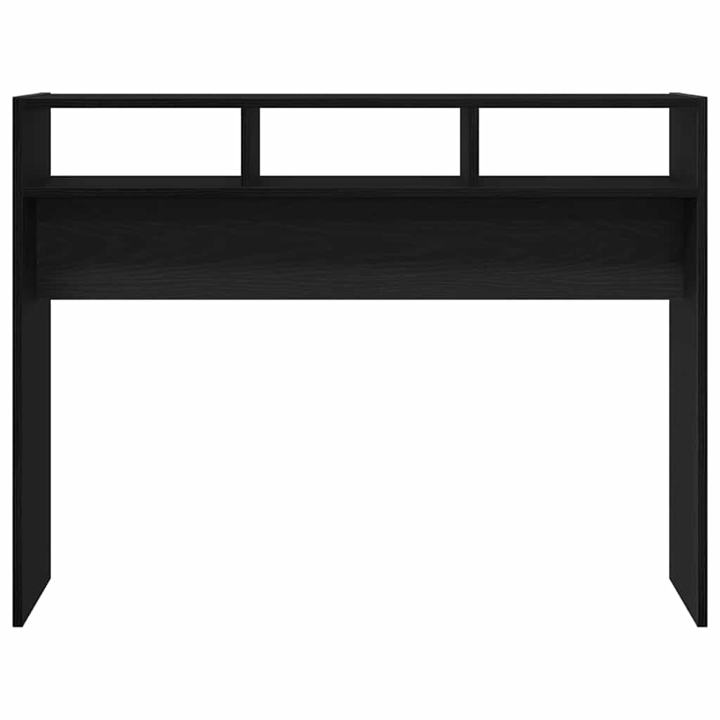 Wandtafel Zwart eiken 105 x 30 x 80 cm Bewerkt hout is nu te koop bij PeponiXL, paradijselijk wonen!