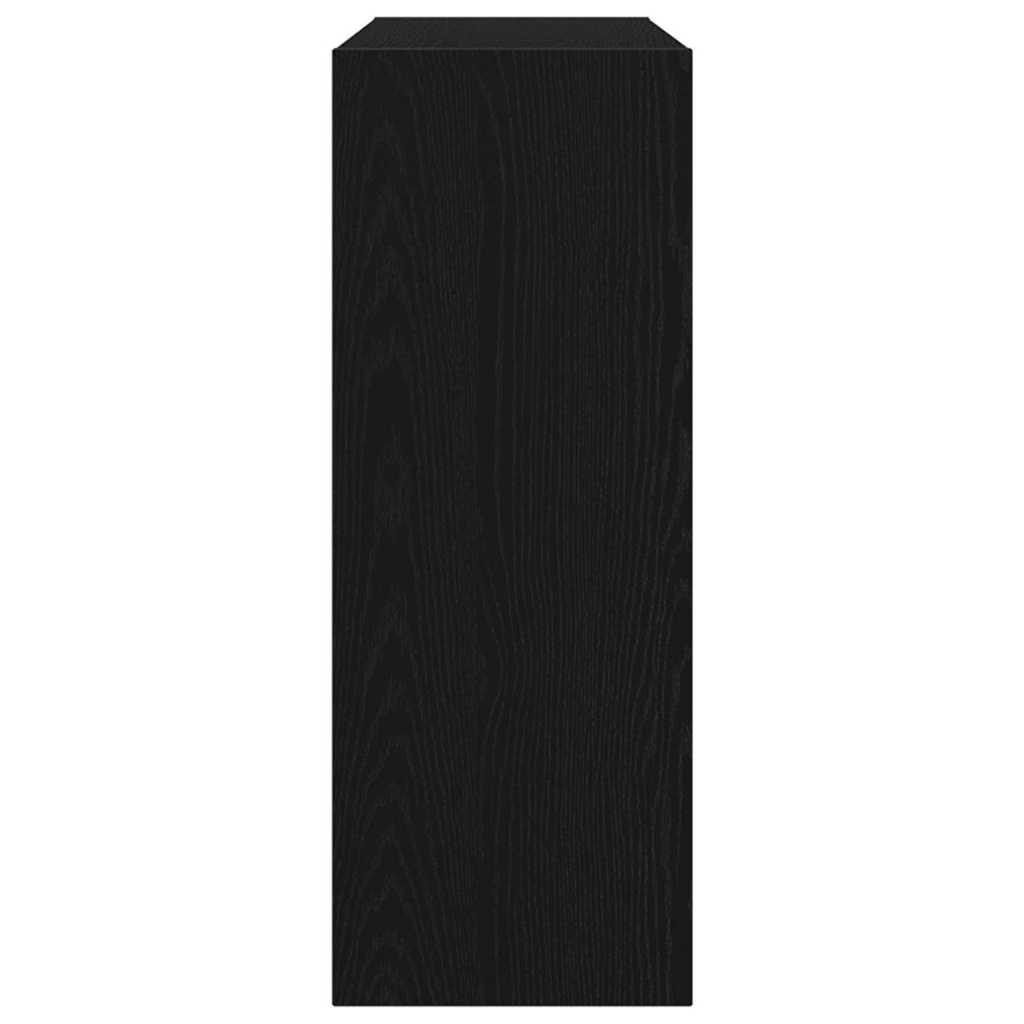 Wandtafel Zwart eiken 105 x 30 x 80 cm Bewerkt hout is nu te koop bij PeponiXL, paradijselijk wonen!