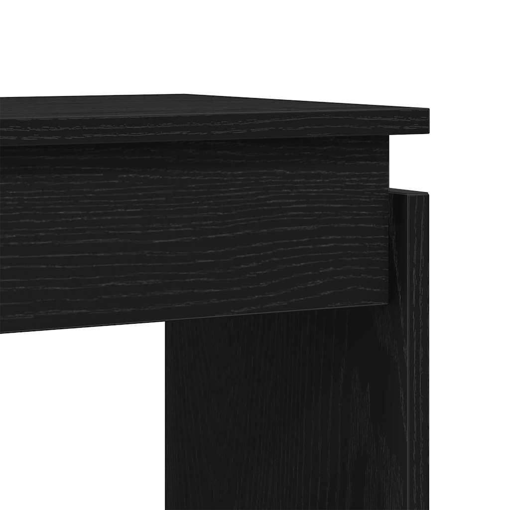 Wandtafel Zwart Eiken 80 x 30 x 80 cm Bewerkt hout is nu te koop bij PeponiXL, paradijselijk wonen!