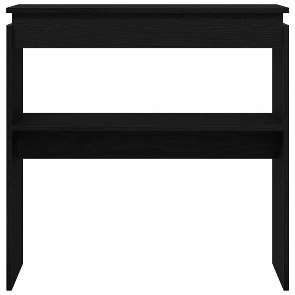 Wandtafel Zwart Eiken 80 x 30 x 80 cm Bewerkt hout is nu te koop bij PeponiXL, paradijselijk wonen!