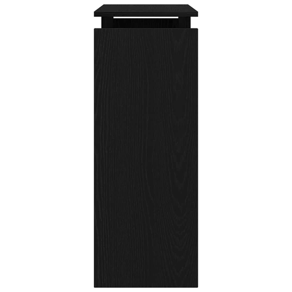 Wandtafel Zwart Eiken 80 x 30 x 80 cm Bewerkt hout is nu te koop bij PeponiXL, paradijselijk wonen!