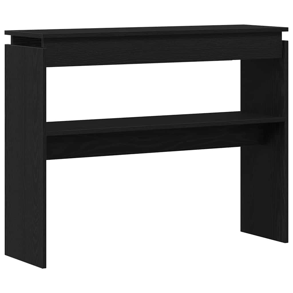 Wandtafel Zwart Eiken 80 x 30 x 102 cm Bewerkt hout is nu te koop bij PeponiXL, paradijselijk wonen!
