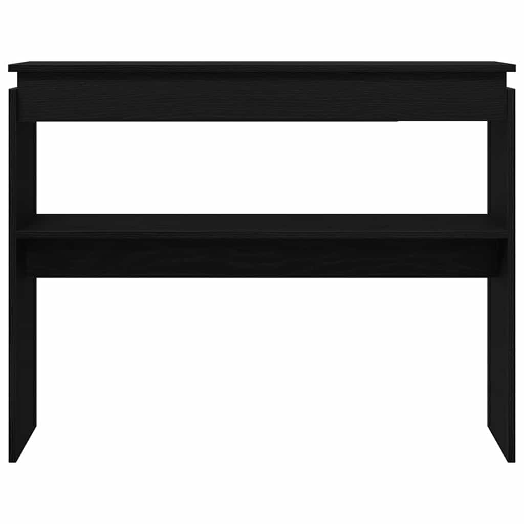 Wandtafel Zwart Eiken 80 x 30 x 102 cm Bewerkt hout is nu te koop bij PeponiXL, paradijselijk wonen!