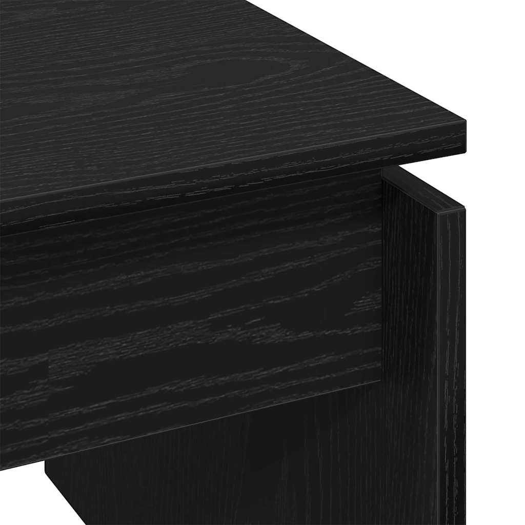 Salontafel Zwart Eiken 68 x 50 x 38 cm Bewerkt hout is nu te koop bij PeponiXL, paradijselijk wonen!
