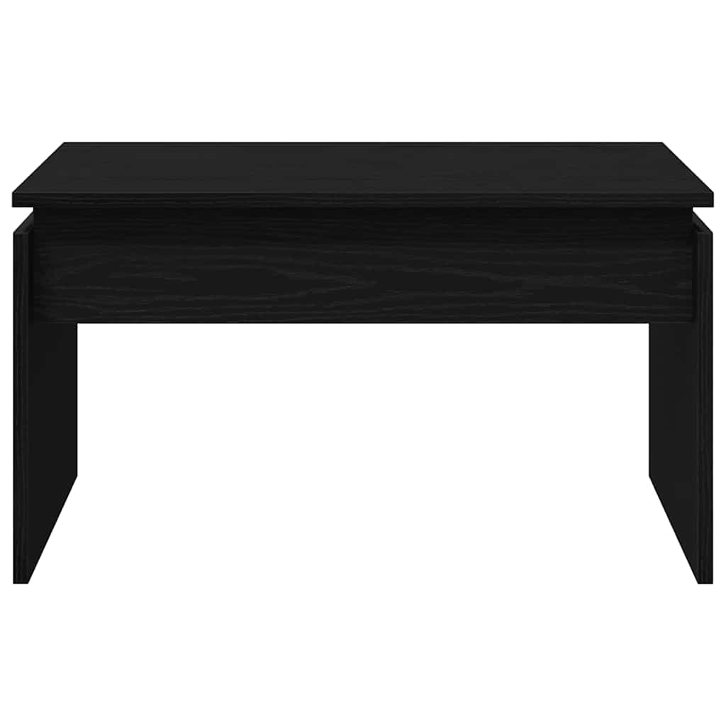 Salontafel Zwart Eiken 68 x 50 x 38 cm Bewerkt hout is nu te koop bij PeponiXL, paradijselijk wonen!