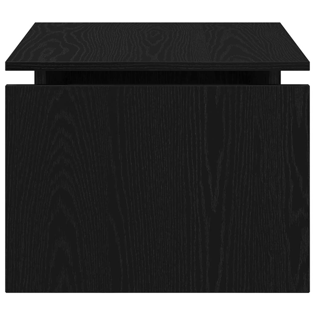 Salontafel Zwart Eiken 68 x 50 x 38 cm Bewerkt hout is nu te koop bij PeponiXL, paradijselijk wonen!