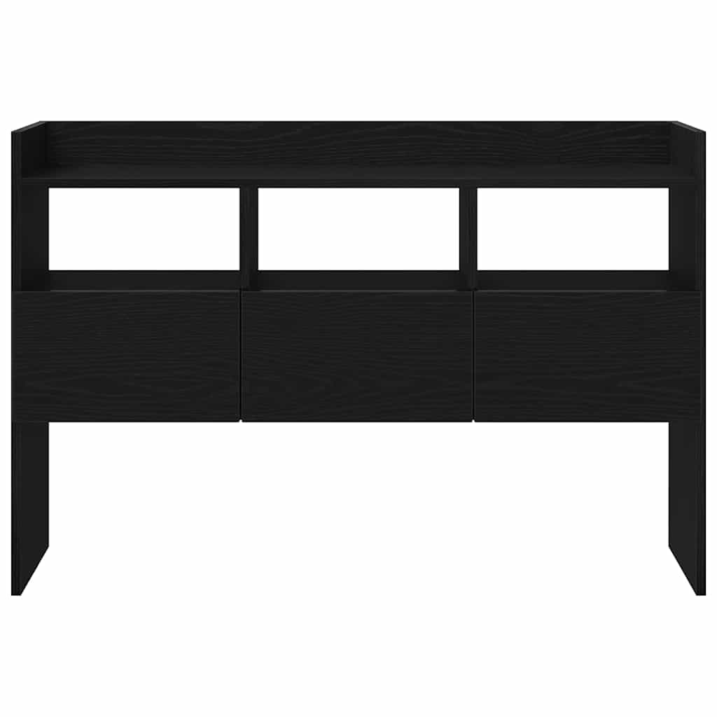Dressoir met lade Zwart Eiken 105 x 30 x 70 cm Bewerkt hout is nu te koop bij PeponiXL, paradijselijk wonen!