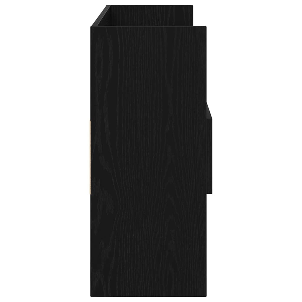 Dressoir met lade Zwart Eiken 105 x 30 x 70 cm Bewerkt hout is nu te koop bij PeponiXL, paradijselijk wonen!