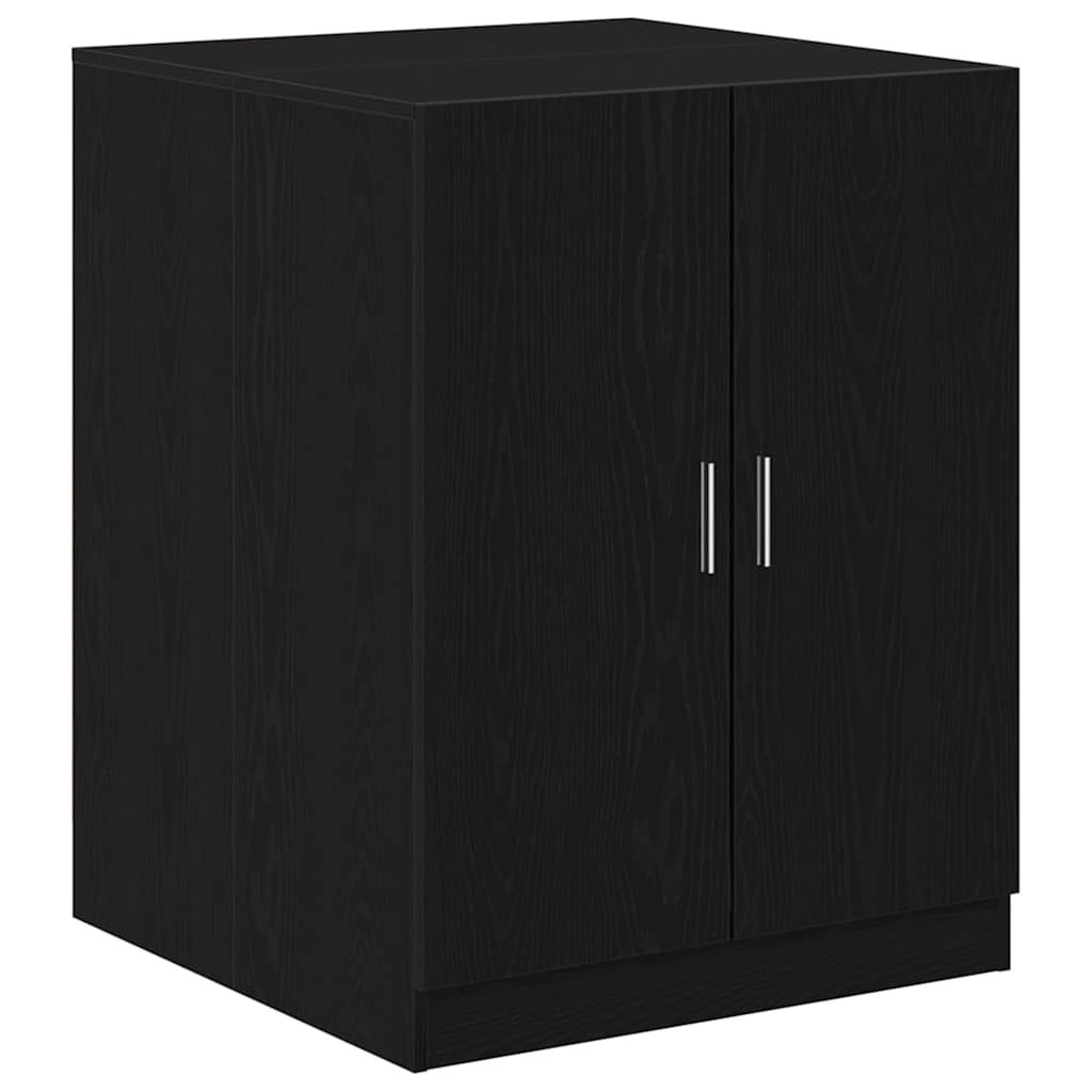 Wasmachinekast Zwart Eiken 70,5 x 71,5 x 91,5 cm Bewerkt hout is nu te koop bij PeponiXL, paradijselijk wonen!