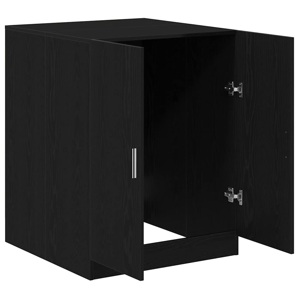 Wasmachinekast Zwart Eiken 70,5 x 71,5 x 91,5 cm Bewerkt hout is nu te koop bij PeponiXL, paradijselijk wonen!