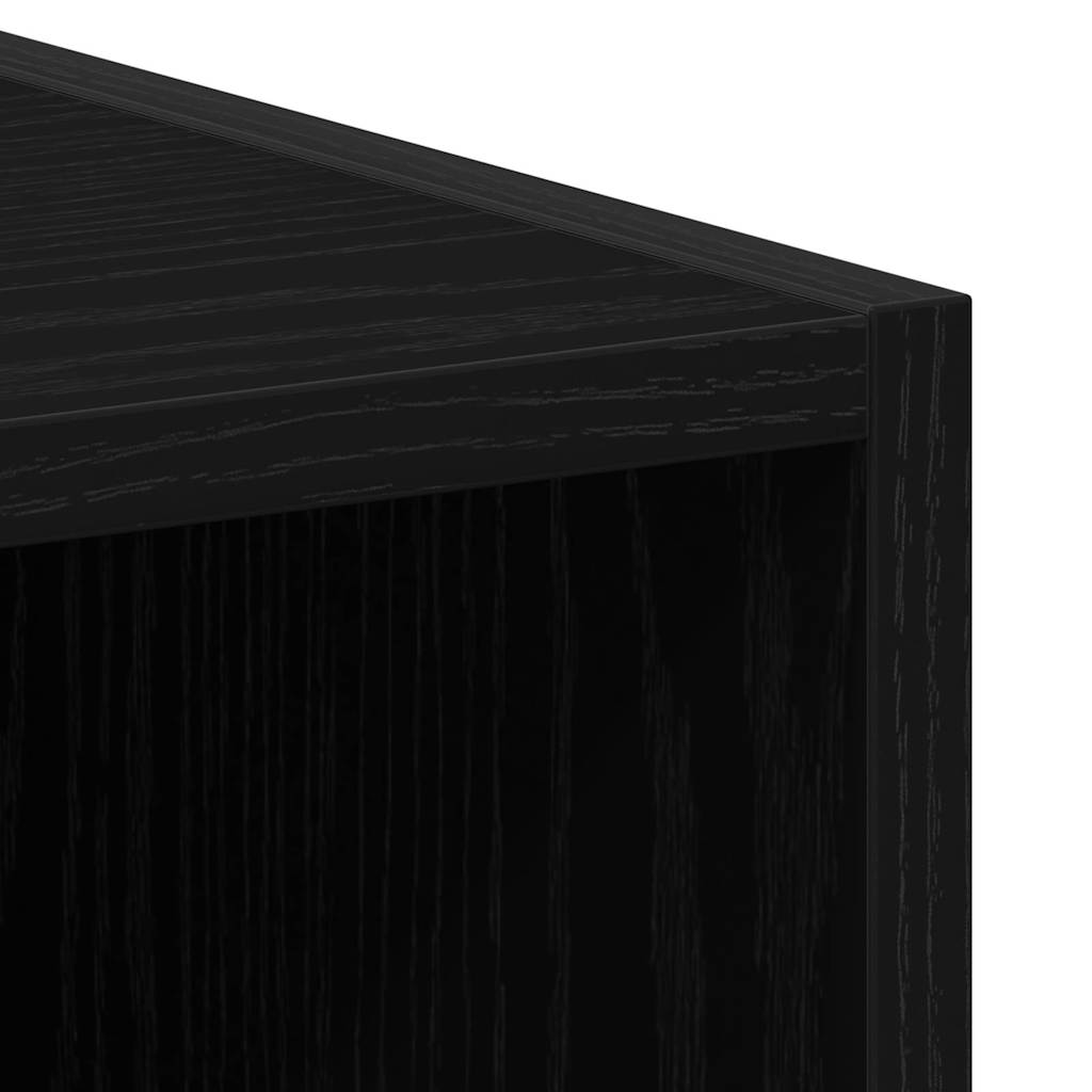 Wasmachinekast Zwart Eiken 64 x 24 x 190 cm Bewerkt hout is nu te koop bij PeponiXL, paradijselijk wonen!