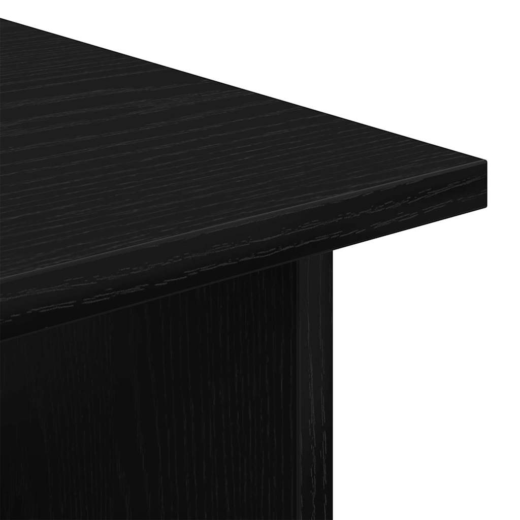 Rolling Kast met wiel Zwart Eiken 60 x 45 x 55 cm Bewerkt hout is nu te koop bij PeponiXL, paradijselijk wonen!