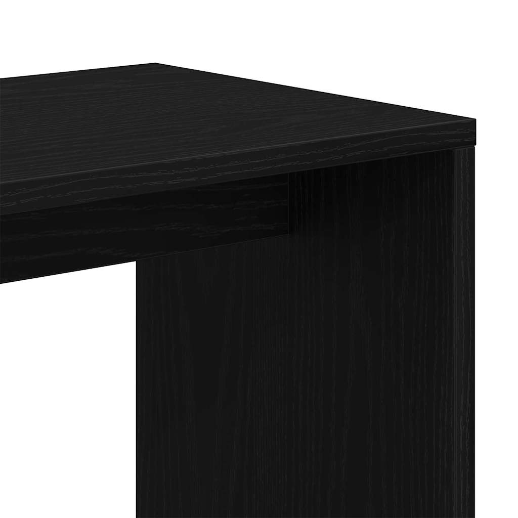 Nesttafel 3 pcs Zwart Eiken Bewerkt hout is nu te koop bij PeponiXL, paradijselijk wonen!
