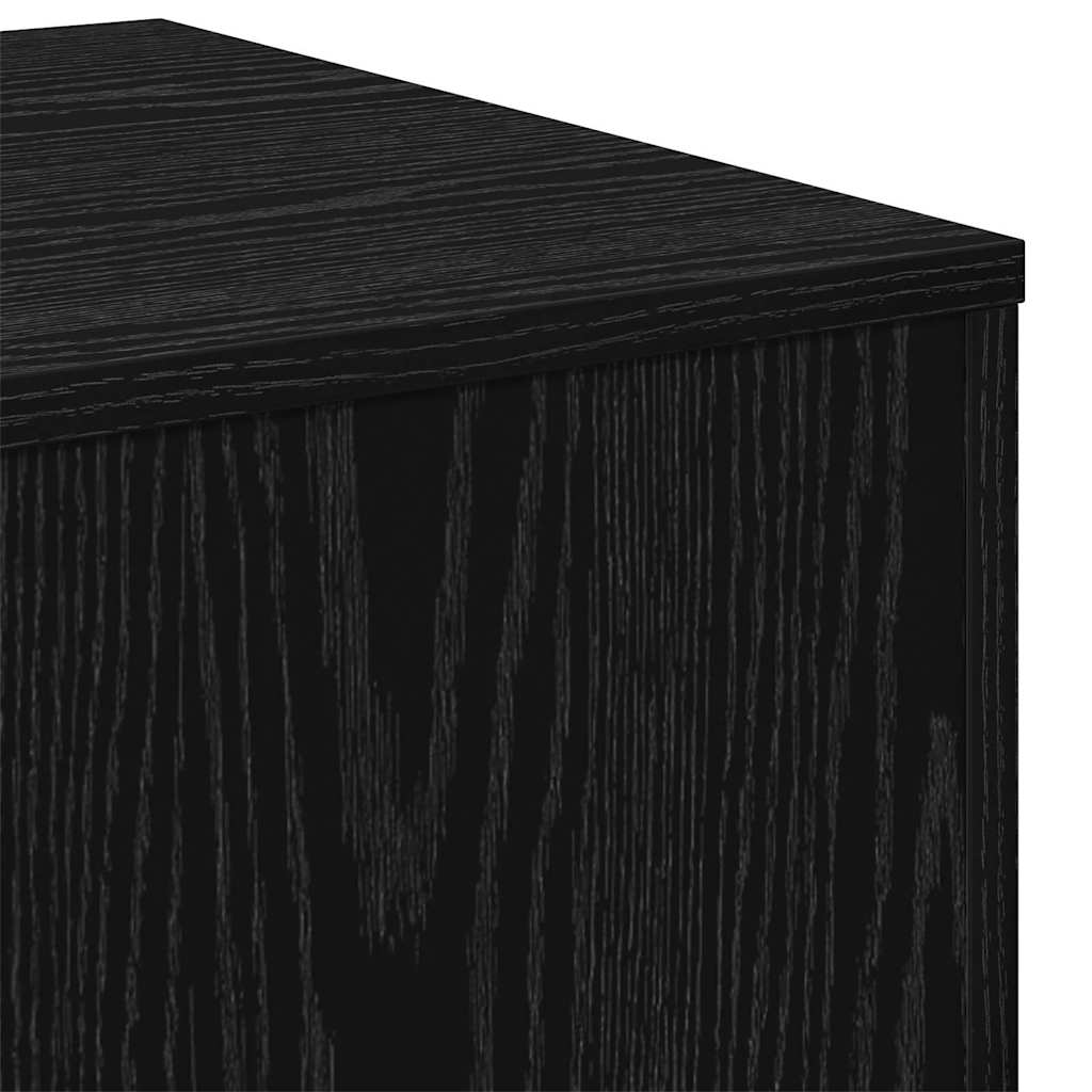 Nesttafel 3 pcs Zwart Eiken Bewerkt hout is nu te koop bij PeponiXL, paradijselijk wonen!