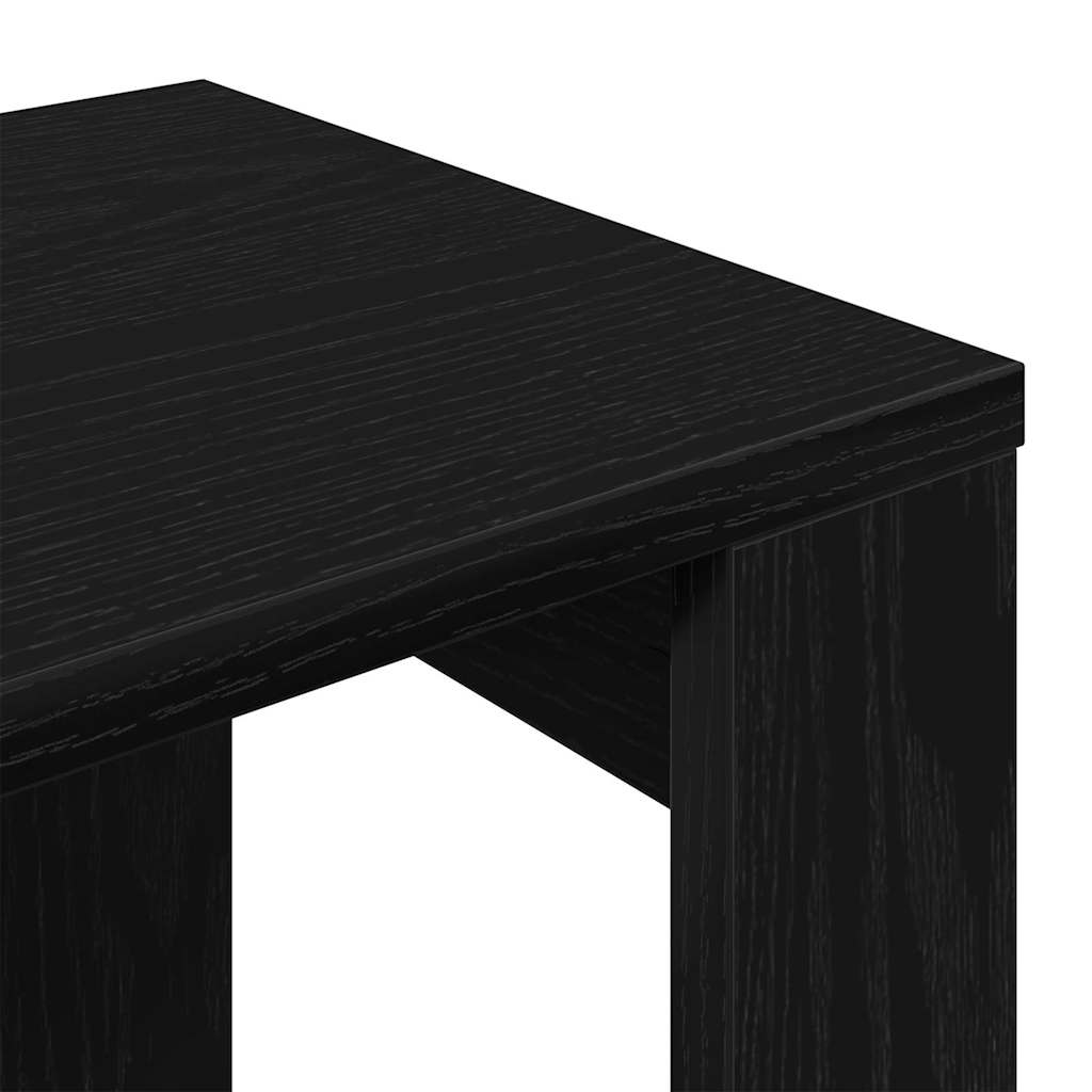 Nesttafels 3 pcs Zwart Eiken Bewerkt hout is nu te koop bij PeponiXL, paradijselijk wonen!