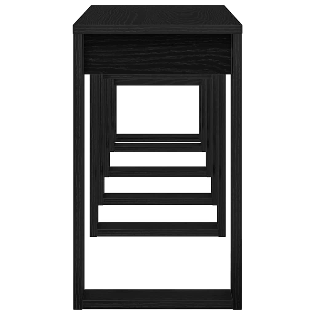Nesttafels 3 pcs Zwart Eiken Bewerkt hout is nu te koop bij PeponiXL, paradijselijk wonen!