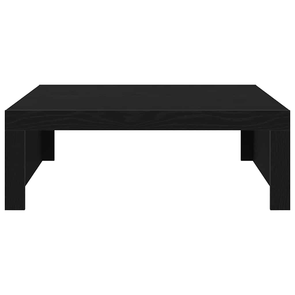 Salontafel Zwart Eiken 100 x 100 x 35 cm Bewerkt hout is nu te koop bij PeponiXL, paradijselijk wonen!