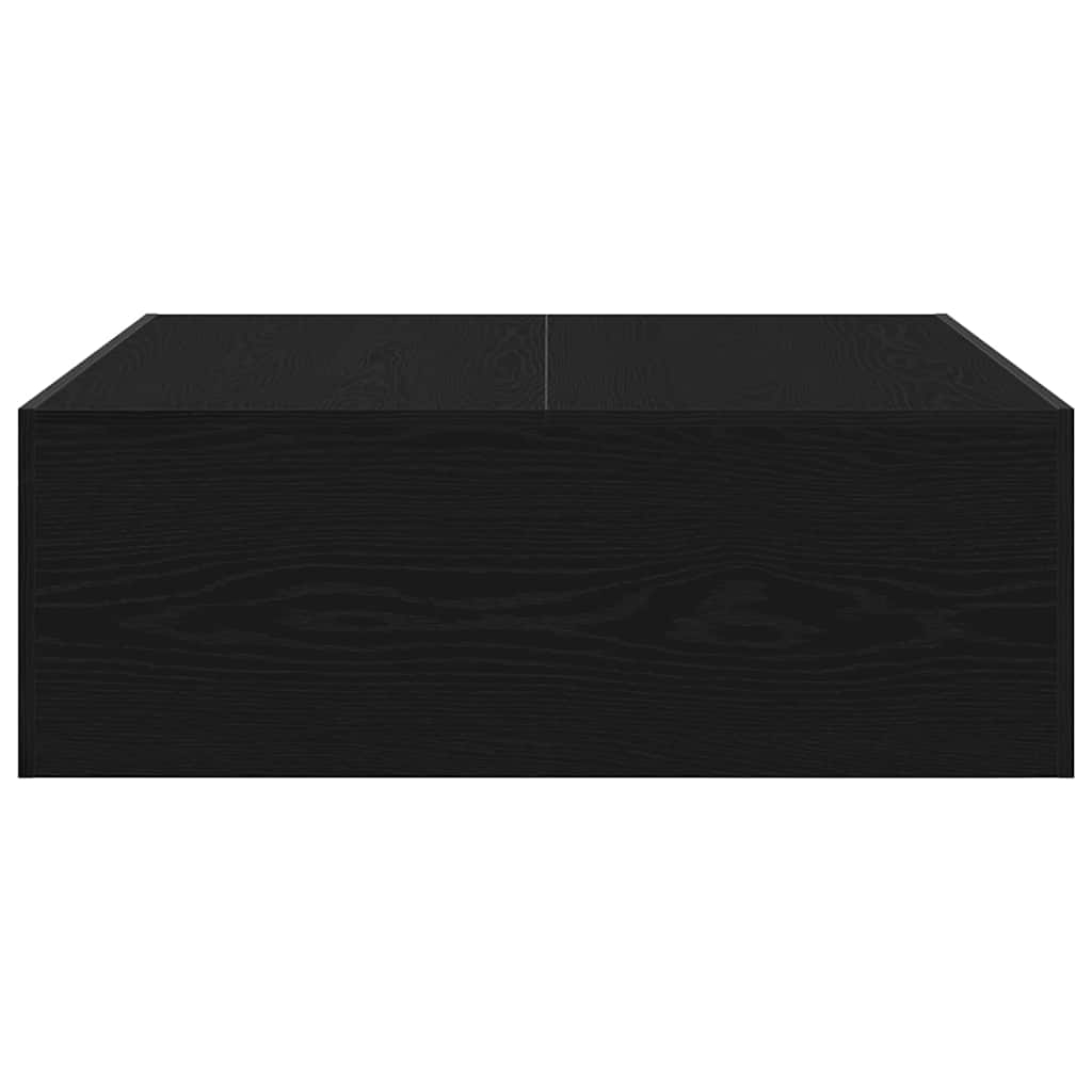 Salontafel Zwart Eiken 100 x 100 x 35 cm Bewerkt hout is nu te koop bij PeponiXL, paradijselijk wonen!