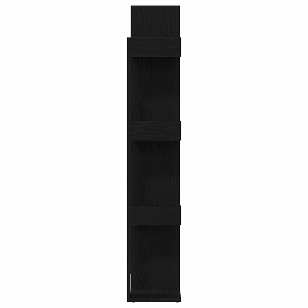 Boekenkast Zwart Eiken 86 x 25,5 x 140 cm Bewerkt hout is nu te koop bij PeponiXL, paradijselijk wonen!