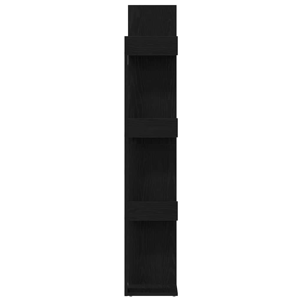 Boekenkast Zwart Eiken 48 x 25,5 x 140 cm Bewerkt hout is nu te koop bij PeponiXL, paradijselijk wonen!