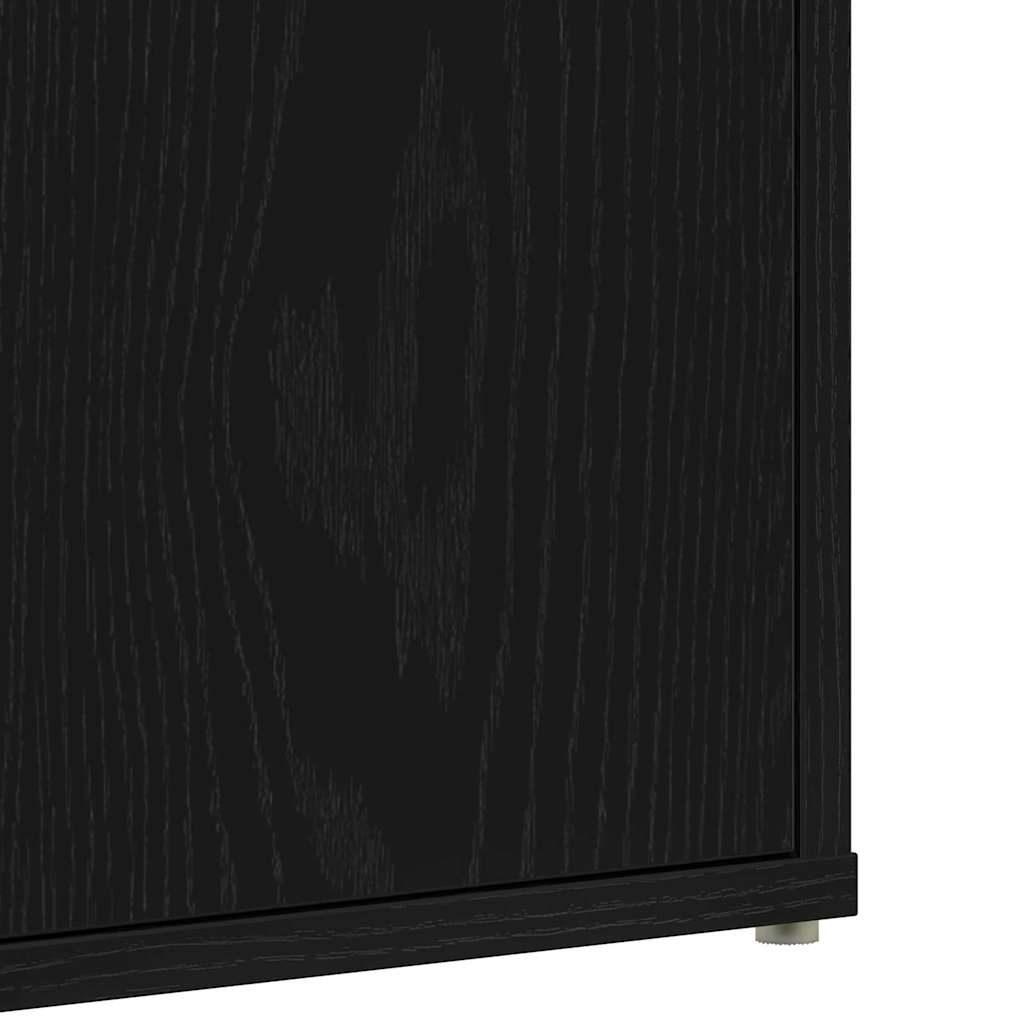 Schoenenkast met plank Zwart Eiken 60 x 35 x 70 cm Bewerkt hout is nu te koop bij PeponiXL, paradijselijk wonen!