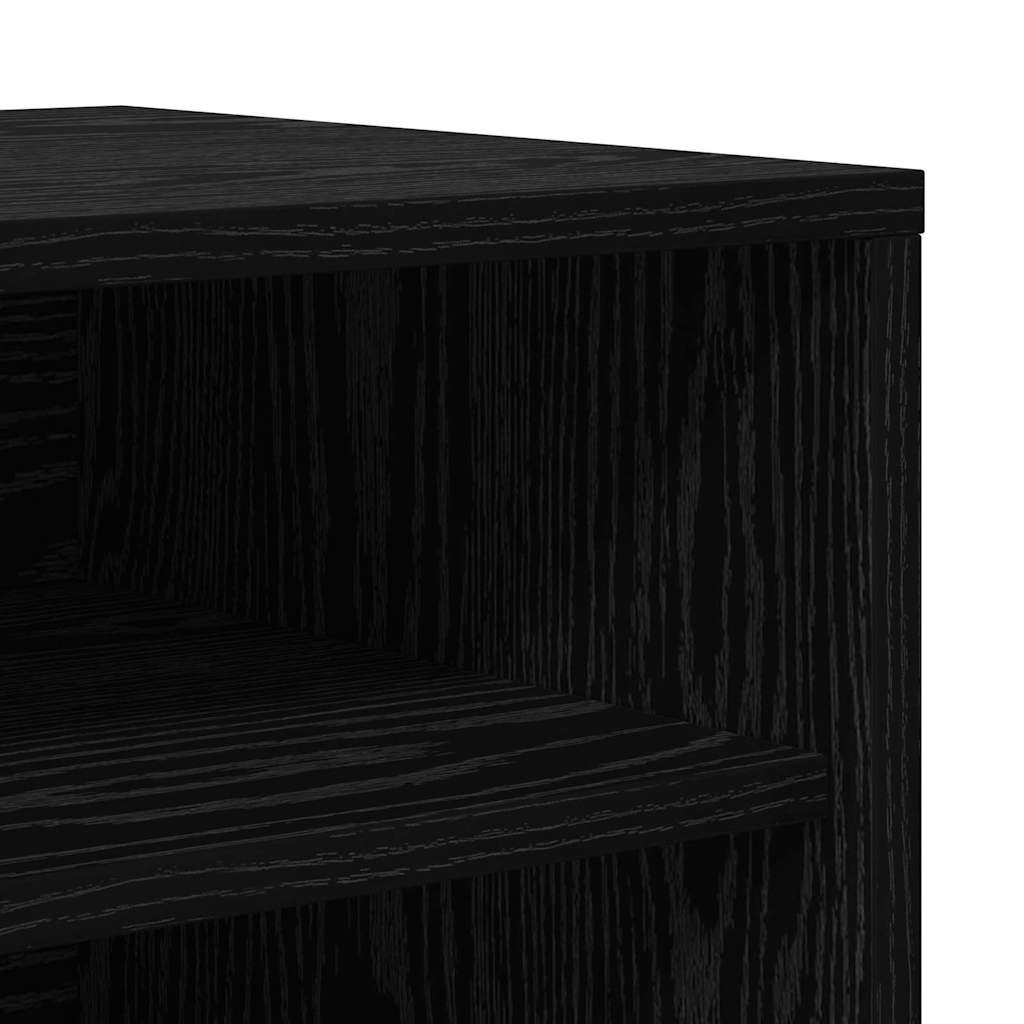 Schoenenkast met plank Zwart Eiken 60 x 35 x 70 cm Bewerkt hout is nu te koop bij PeponiXL, paradijselijk wonen!