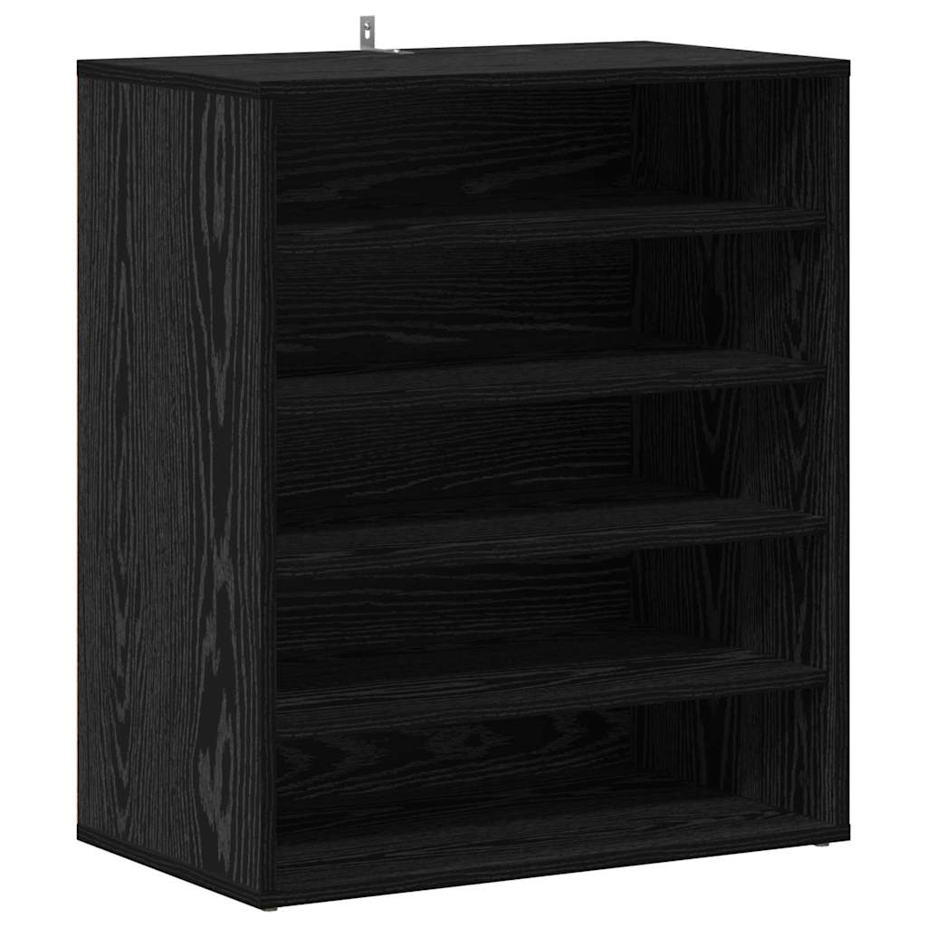 Schoenenkast met plank Zwart Eiken 60 x 35 x 70 cm Bewerkt hout is nu te koop bij PeponiXL, paradijselijk wonen!