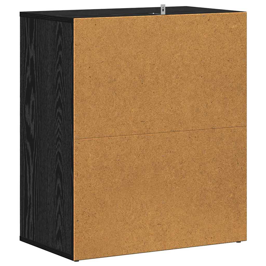 Schoenenkast met plank Zwart Eiken 60 x 35 x 70 cm Bewerkt hout is nu te koop bij PeponiXL, paradijselijk wonen!
