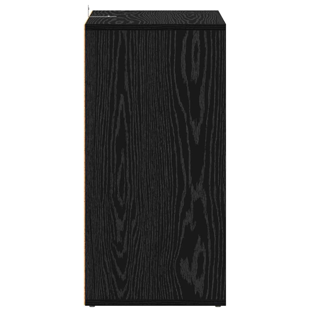 Schoenenkast met plank Zwart Eiken 60 x 35 x 70 cm Bewerkt hout is nu te koop bij PeponiXL, paradijselijk wonen!