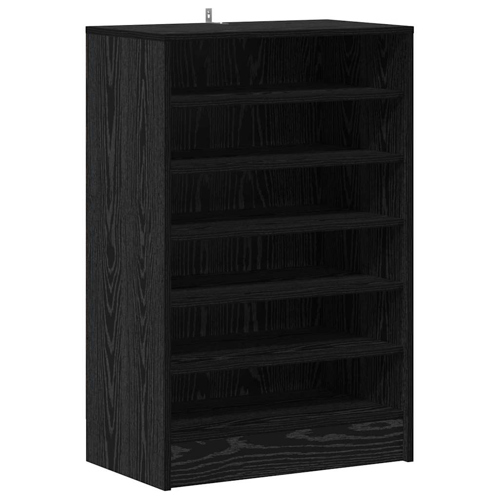Schoenenkast met plank Zwart Eiken 60 x 35 x 92 cm Bewerkt hout is nu te koop bij PeponiXL, paradijselijk wonen!