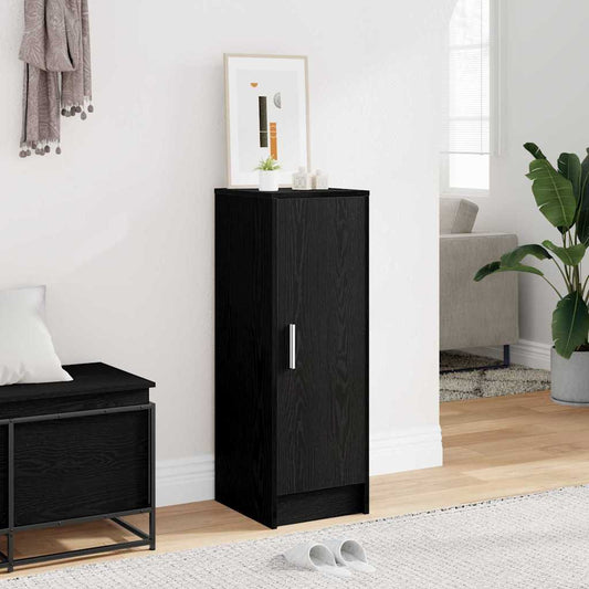 Schoenenkast met plank Zwart Eiken 32 x 35 x 92 cm Bewerkt hout is nu te koop bij PeponiXL, paradijselijk wonen!