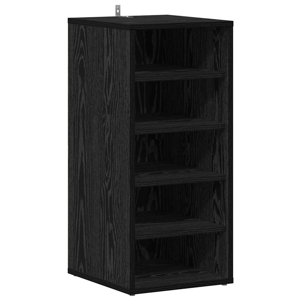 Schoenenkast met plank Zwart Eiken 32 x 35 x 70 cm Bewerkt hout is nu te koop bij PeponiXL, paradijselijk wonen!