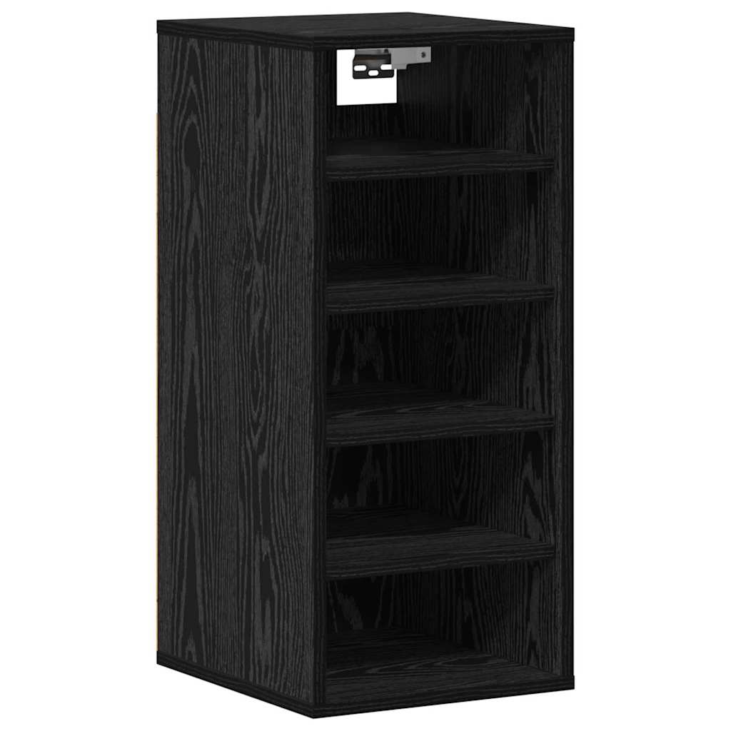 Schoenenkast 2 pcs Zwart Eiken 32 x 35 x 70 cm Bewerkt hout is nu te koop bij PeponiXL, paradijselijk wonen!