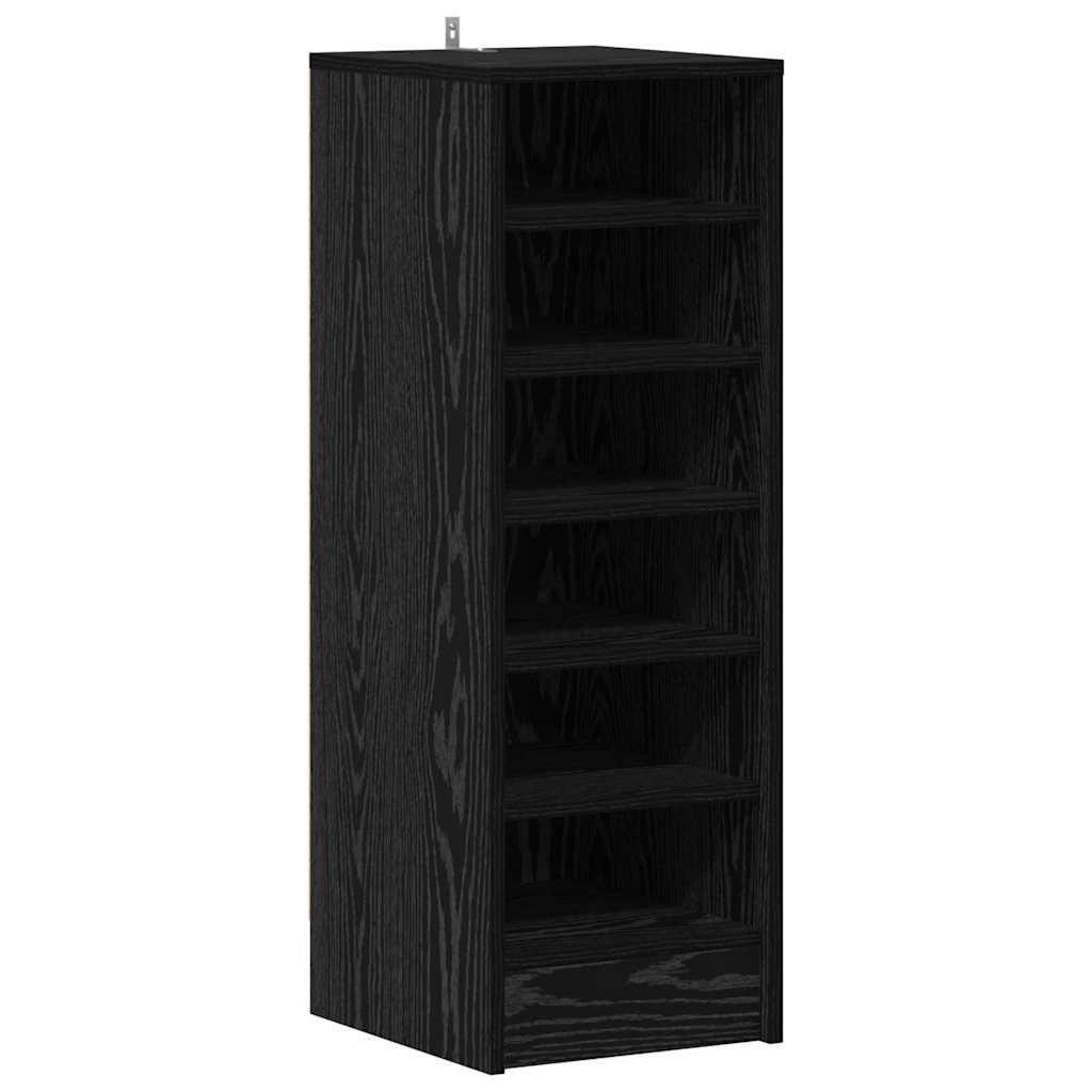 Schoenenkast met plank Zwart Eiken 32 x 35 x 90 cm Bewerkt hout is nu te koop bij PeponiXL, paradijselijk wonen!