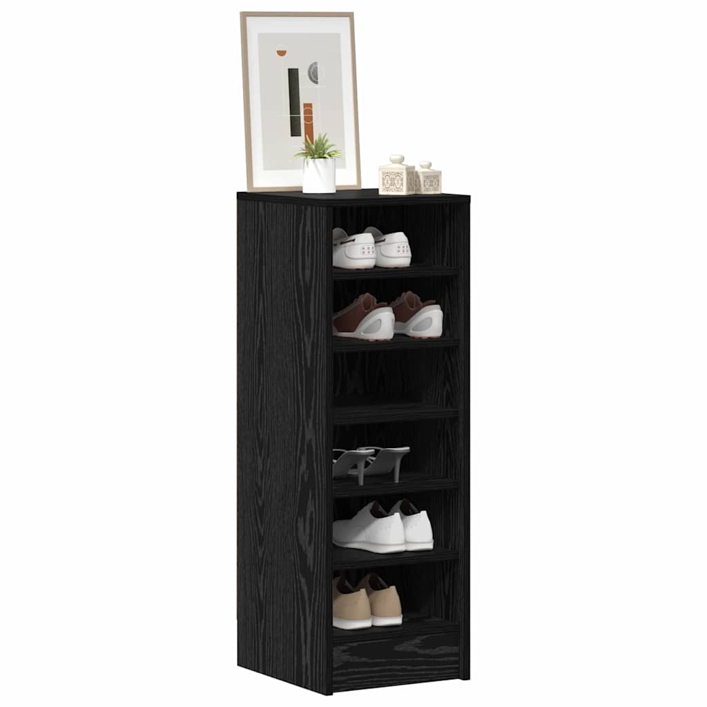 Schoenenkast met plank Zwart Eiken 32 x 35 x 90 cm Bewerkt hout is nu te koop bij PeponiXL, paradijselijk wonen!