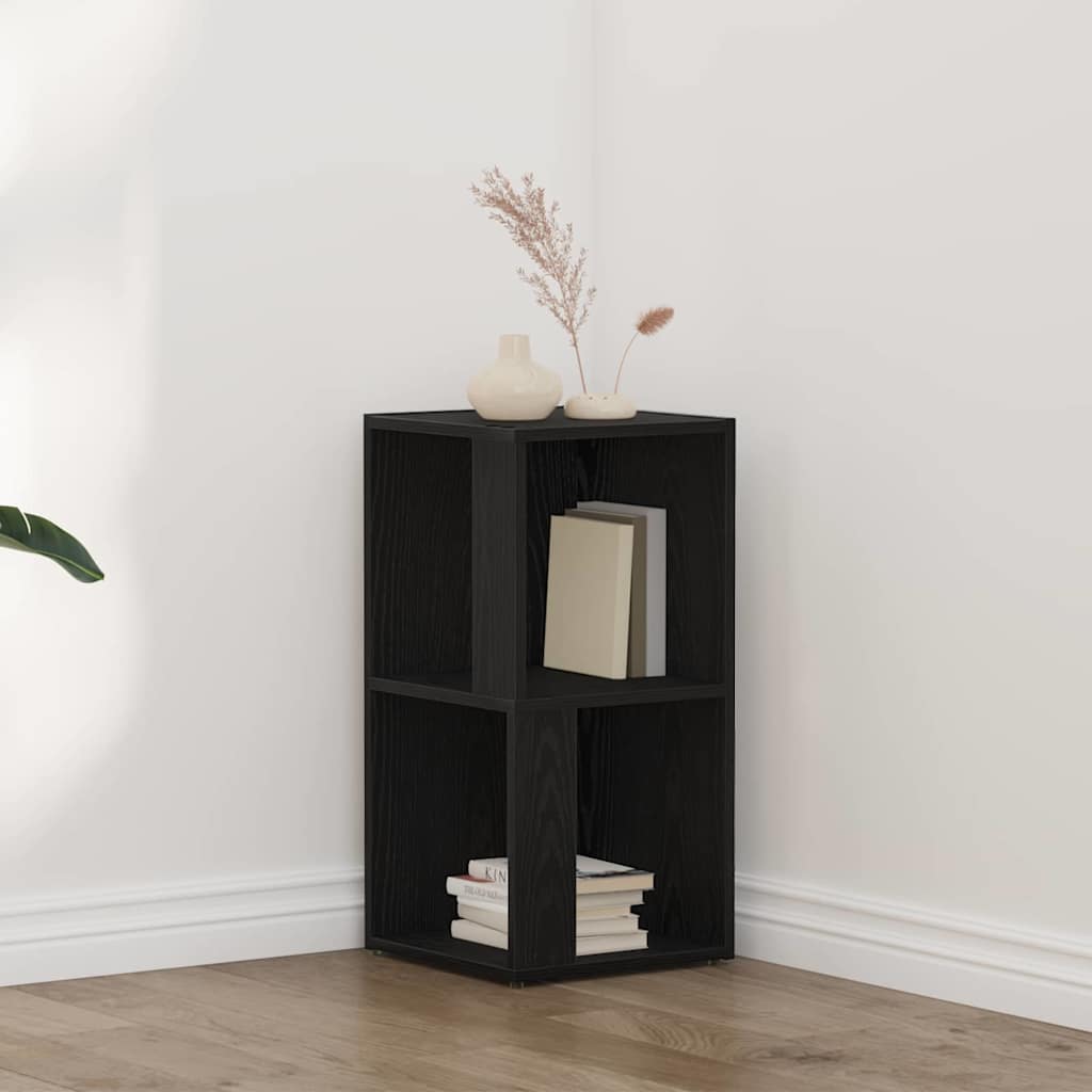 Hoekplanken Zwart Eiken 33 x 33 x 67 cm Bewerkt hout is nu te koop bij PeponiXL, paradijselijk wonen!