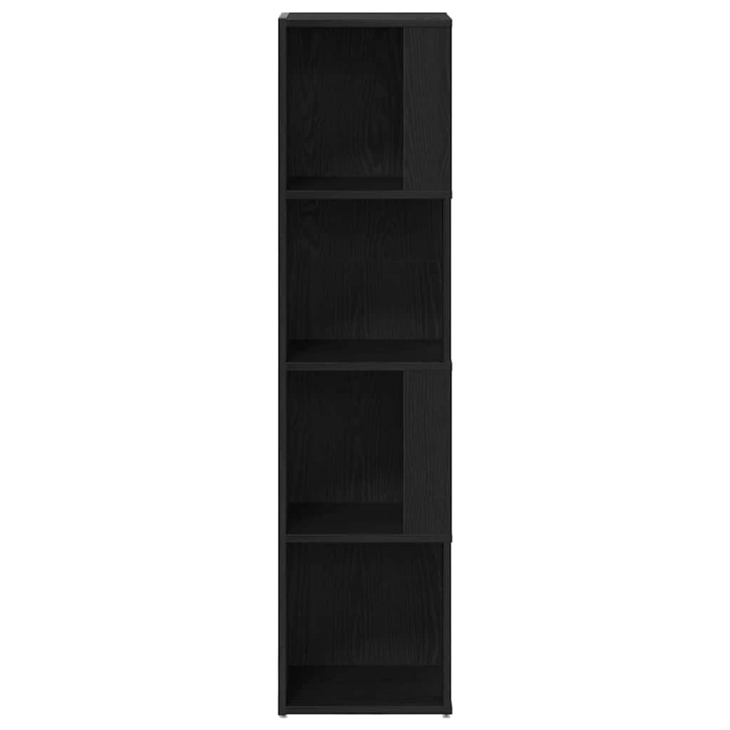 Hoekplanken Zwart Eiken 33 x 33 x 132 cm Bewerkt hout is nu te koop bij PeponiXL, paradijselijk wonen!