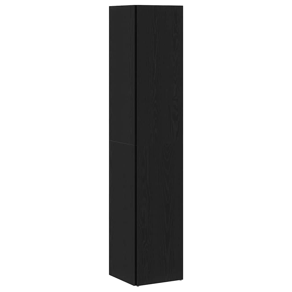 Hoekplanken Zwart Eiken 33 x 33 x 164,5 cm Bewerkt hout is nu te koop bij PeponiXL, paradijselijk wonen!