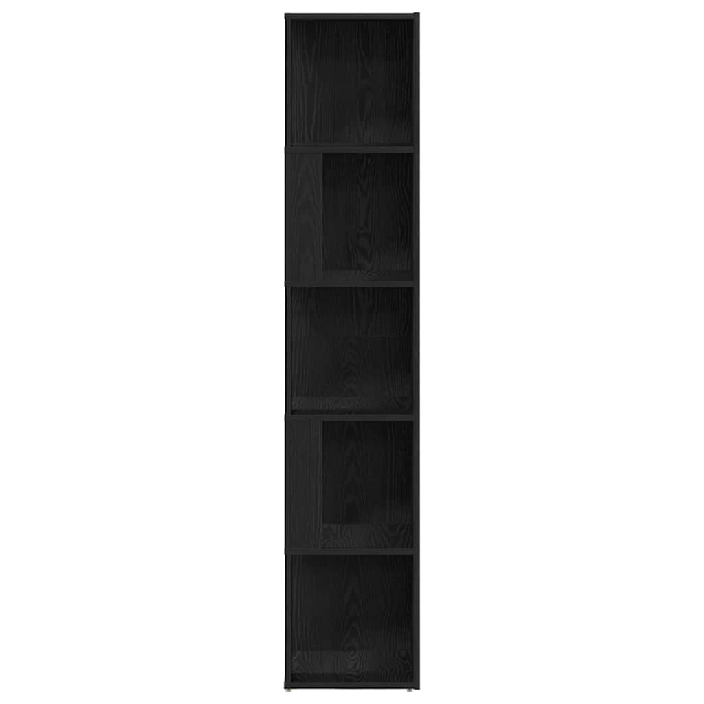 Hoekplanken Zwart Eiken 33 x 33 x 164,5 cm Bewerkt hout is nu te koop bij PeponiXL, paradijselijk wonen!