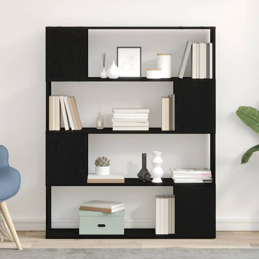 Tv-meubelset Zwart Eiken 100 x 24 x 124,5 cm Bewerkt hout is nu te koop bij PeponiXL, paradijselijk wonen!
