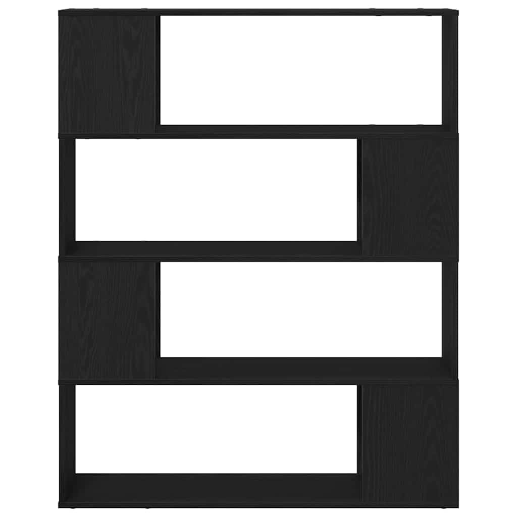 Tv-meubelset Zwart Eiken 100 x 24 x 124,5 cm Bewerkt hout is nu te koop bij PeponiXL, paradijselijk wonen!