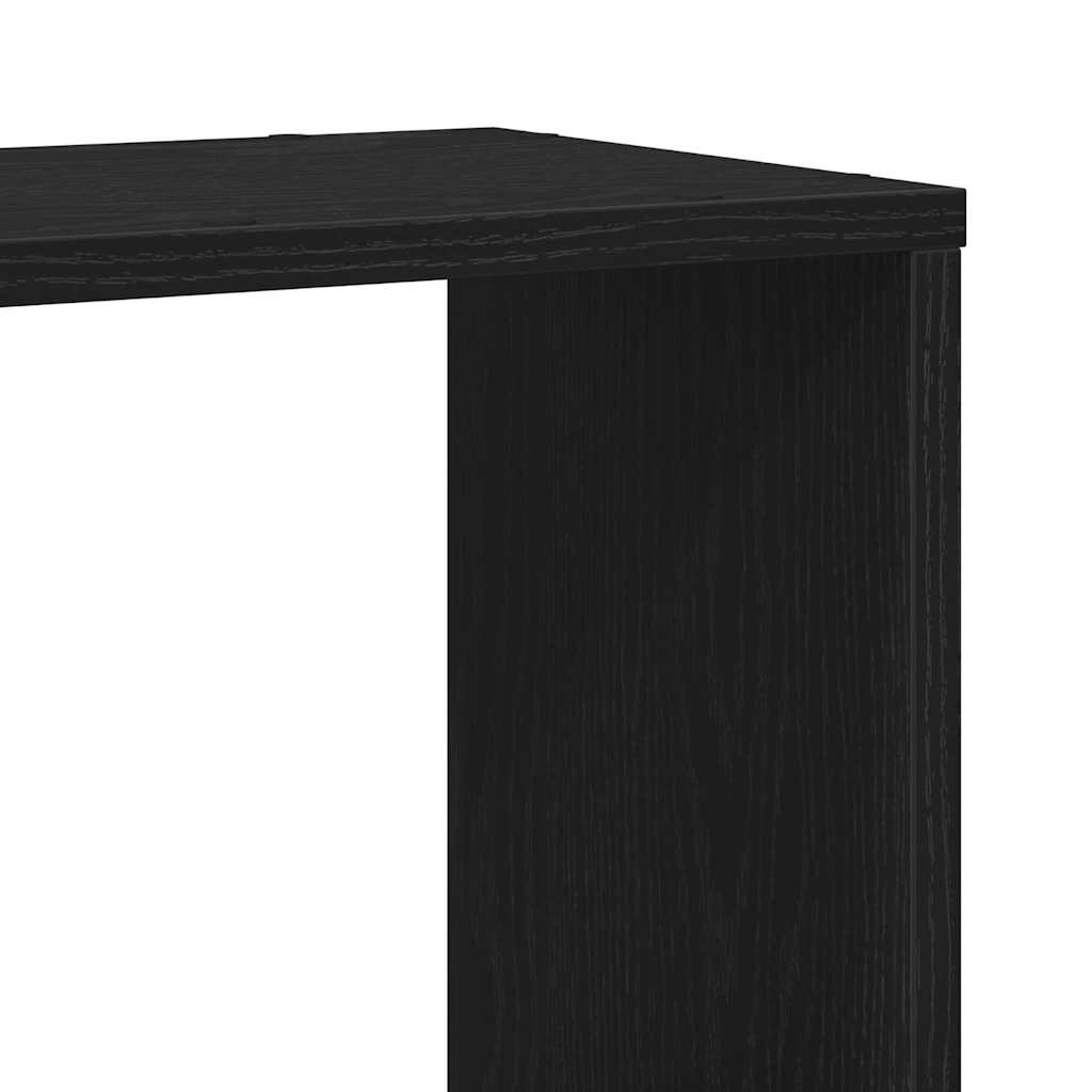 Tv-meubelset Zwart Eiken 100 x 24 x 155 cm Bewerkt hout is nu te koop bij PeponiXL, paradijselijk wonen!